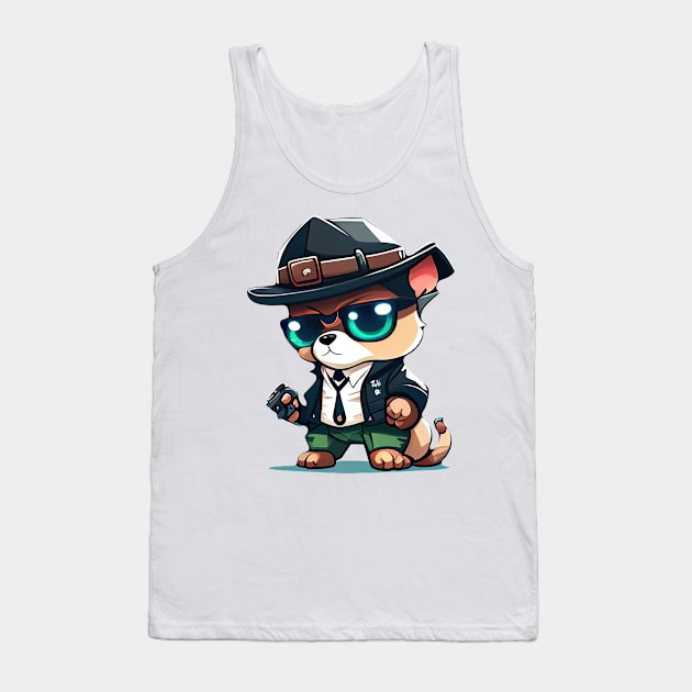 Cute pet, funny pet, boss pet, pirate pet, gangster pet, lovely pet. Tank Top by NCT ART